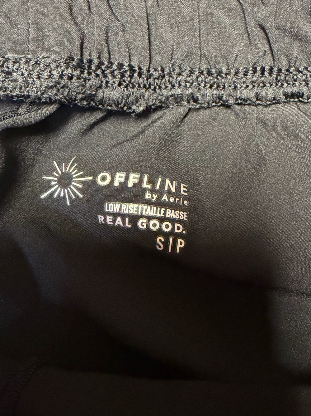 Offline Aerie Low Rise Lightweight Jogger Womens Small Black Real Good - Picture 7 of 12